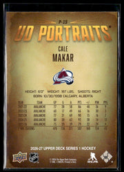 2026-27 Upper Deck Series 1 Hockey UD Portraits #P-15 Cale Makar (2)
