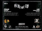 2026-27 Upper Deck Series 1 Hockey Here We Go! #WE-6 Frank Nazar / Leo Carlsson (2)