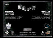 2025-26 Upper Deck Series 1 Hockey Here We Go! #WE-1 Macklin Celebrini (2)