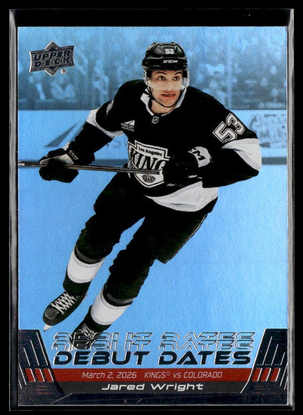 Hockey single: Jared Wright RC #DD-9 (Debut Dates) from 2026-27 Upper Deck Series 1