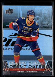 Hockey single: Theo Lindstein RC #DD-11 (Debut Dates) from 2026-27 Upper Deck Series 1