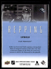 2026-27 Upper Deck Series 1 Hockey Repping #RP-17 Clayton Keller (2)