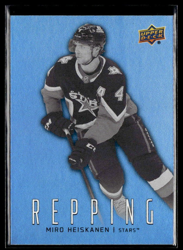 Miro Heiskanen - #RP-1 Repping hockey card from 2026-27 Upper Deck Series 1
