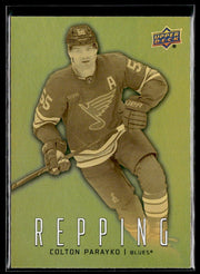 Hockey single: Colton Parayko #RP-26 (Repping) from 2026-27 Upper Deck Series 1