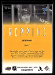 2026-27 Upper Deck Series 1 Hockey Repping #RP-26 Colton Parayko (2)