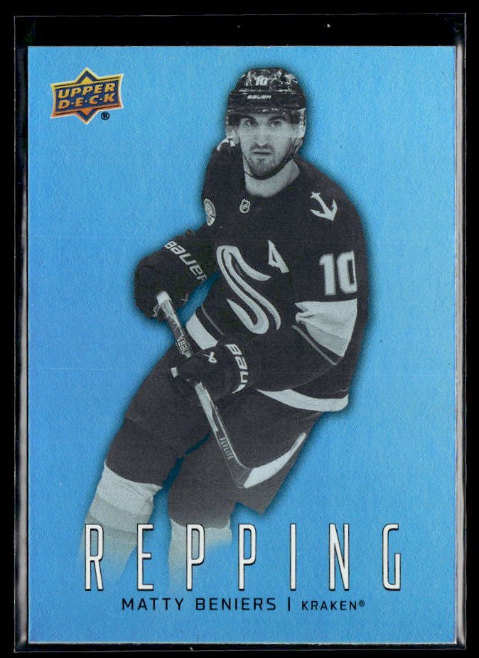 Hockey single: Matty Beniers #RP-2 (Repping) from 2026-27 Upper Deck Series 1