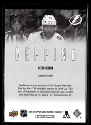 2026-27 Upper Deck Series 1 Hockey Repping #RP-4 Victor Hedman (2)