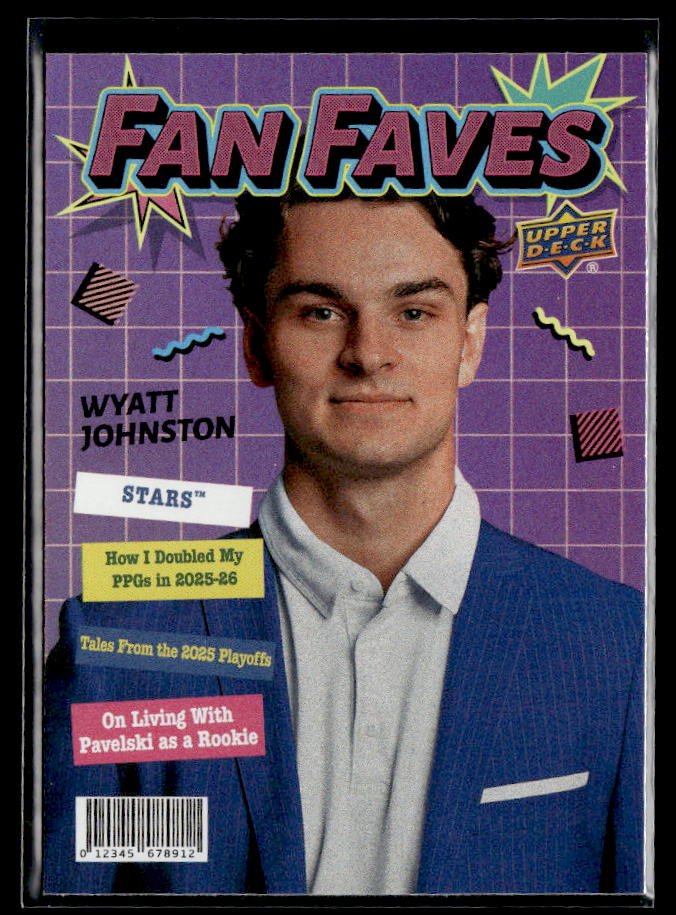 Wyatt Johnston - #FF-27 Fan Faves hockey card from 2026-27 Upper Deck Series 1