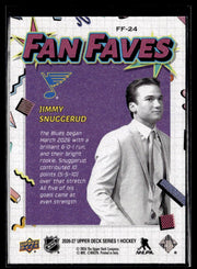 2026-27 Upper Deck Series 1 Hockey Fan Faves #FF-24 Jimmy Snuggerud RC (2)