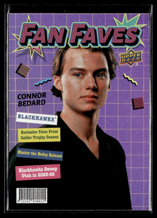 Connor Bedard - #FF-12 Fan Faves hockey card from 2026-27 Upper Deck Series 1