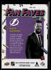 2026-27 Upper Deck Series 1 Hockey Fan Faves #FF-10 Nikita Kucherov (2)