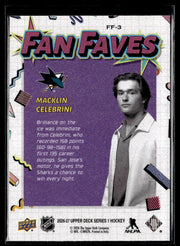 2026-27 Upper Deck Series 1 Hockey Fan Faves #FF-3 Macklin Celebrini (2)
