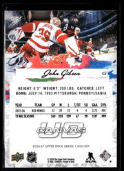 2026-27 Upper Deck Series 1 Hockey Canvas #C 25 John Gibson (2)