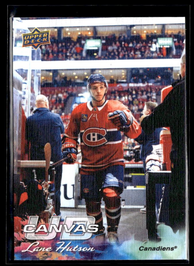 Lane Hutson - #C-61 Canvas hockey card from 2026-27 Upper Deck Series 1