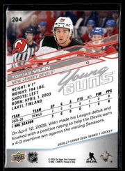 2026-27 Upper Deck Series 1 Hockey Young Guns #204 Topias Vilén (2)