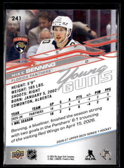 2025-26 Upper Deck Series 1 Hockey Young Guns #241 Mike Benning (2)