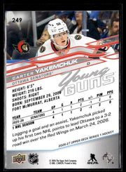 2026-27 Upper Deck Series 1 Hockey Young Guns #249 Carter Yakemchuk (2)