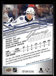 2026-27 Upper Deck Series 1 Hockey Young Guns #230 Simon Lundmark (2)
