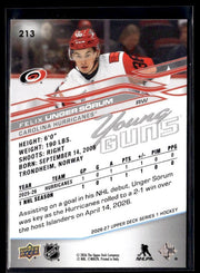 2020-21 Upper Deck Series 1 Hockey Young Guns #213 Felix Unger Sorum (2)