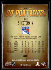 2026-27 Upper Deck Series 1 Hockey UD Portraits #P-3 Igor Shesterkin (2)