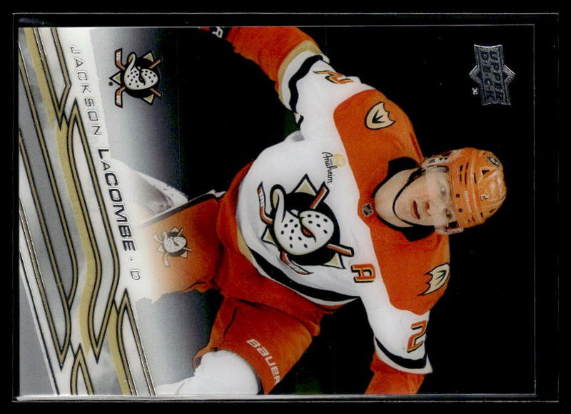 Jackson Lacombe #5 Clear Cut hockey card from 2026-27 Upper Deck Series 1