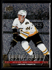 2026-27 Upper Deck Series 1 Hockey Debut Dates Speckle #DD-13 James Hagens RC