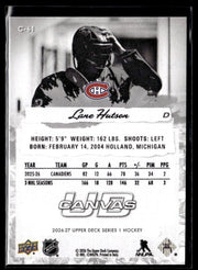 2026-27 Upper Deck Series 1 Black & White Canvas #C-61 Lane Hutson (2)