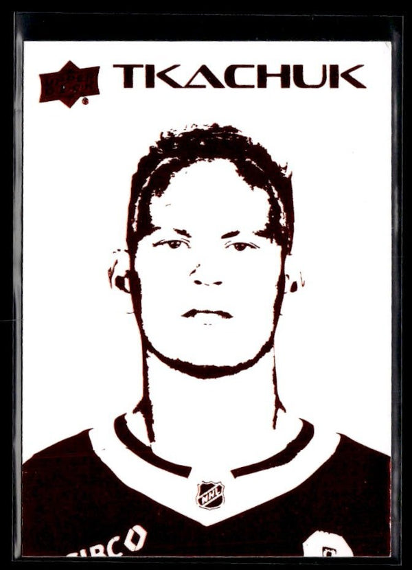 2026-27 Upper Deck Series 1 Hockey Stencils Red #ST-69 Brady Tkachuk /999