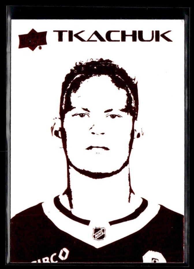 2026-27 Upper Deck Series 1 Hockey Stencils Red #ST-69 Brady Tkachuk /999