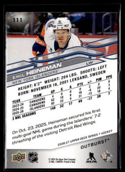 2026-27 Upper Deck Series 1 Hockey #111 Emil Heineman (2)