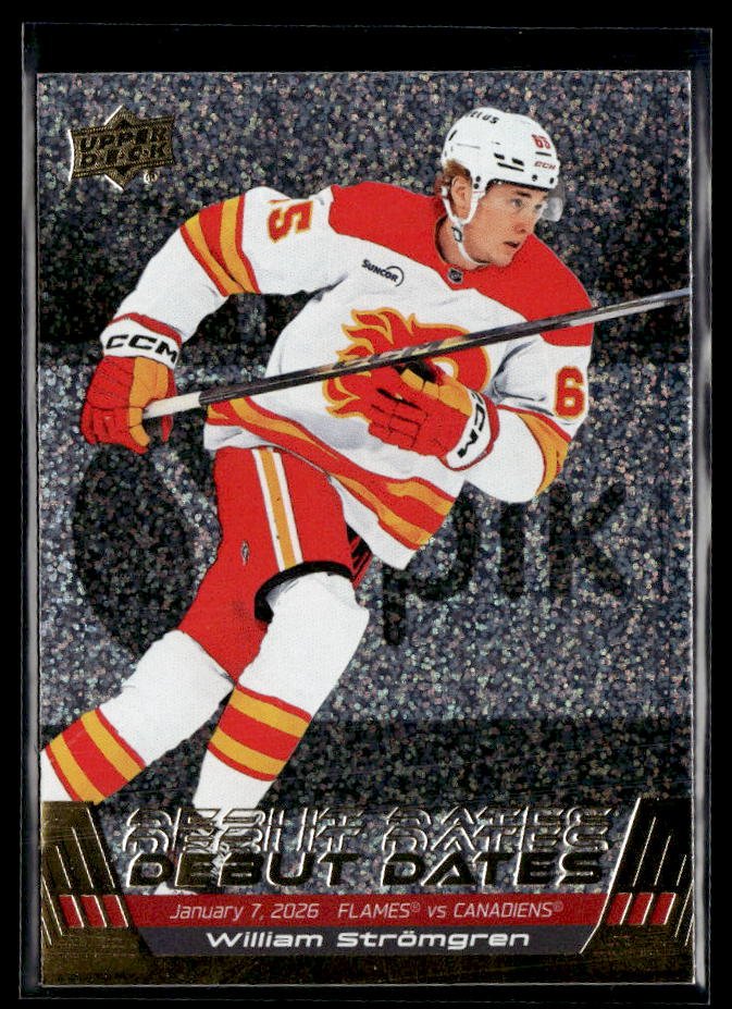 2026-27 Upper Deck Series 1 Hockey Debut Dates Speckle William Strömgren RC