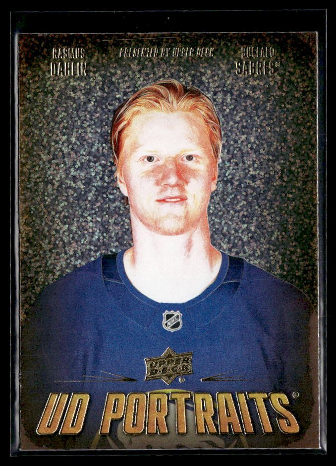 2026-27 Upper Deck Series 1 Hockey UD Portraits Speckle #P-27 Rasmus Dahlin