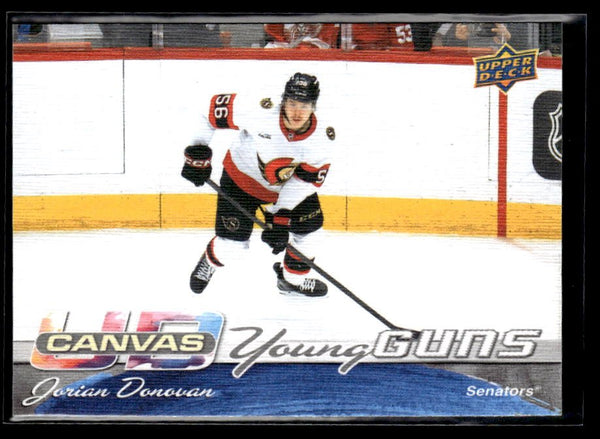 2026-27 Upper Deck Series 1 Hockey Canvas Young Guns #C-116 Jordan Donovan # Canvas Young Guns hockey card from Upper Deck