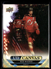 2024-25 Upper Deck Series 2 Hockey Canvas #C159 Nico Hischier # Canvas hockey card from Upper Deck