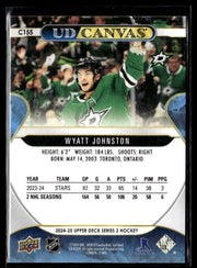 2024-25 Upper Deck Series 2 Hockey Canvas #C155 Wyatt Johnston (2)