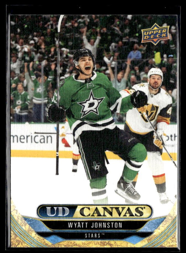 2024-25 Upper Deck Series 2 Hockey Canvas #C155 Wyatt Johnston # Canvas hockey card from Upper Deck