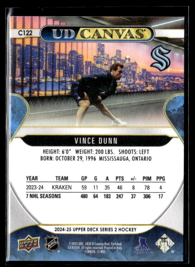 2024-25 Upper Deck Series 2 Hockey UD Canvas #C122 Vince Dunn (2)