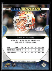 2024-25 Upper Deck Series 2 Hockey Canvas #C190 Elvis Merzlikins (2)