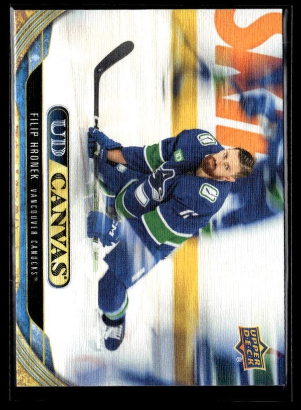 2024-25 Upper Deck Series 2 Hockey Canvas #C166 Filip Hronek # Canvas hockey card from Upper Deck