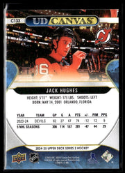 2024-25 Upper Deck Series 2 Hockey Canvas #C133 Jack Hughes (2)