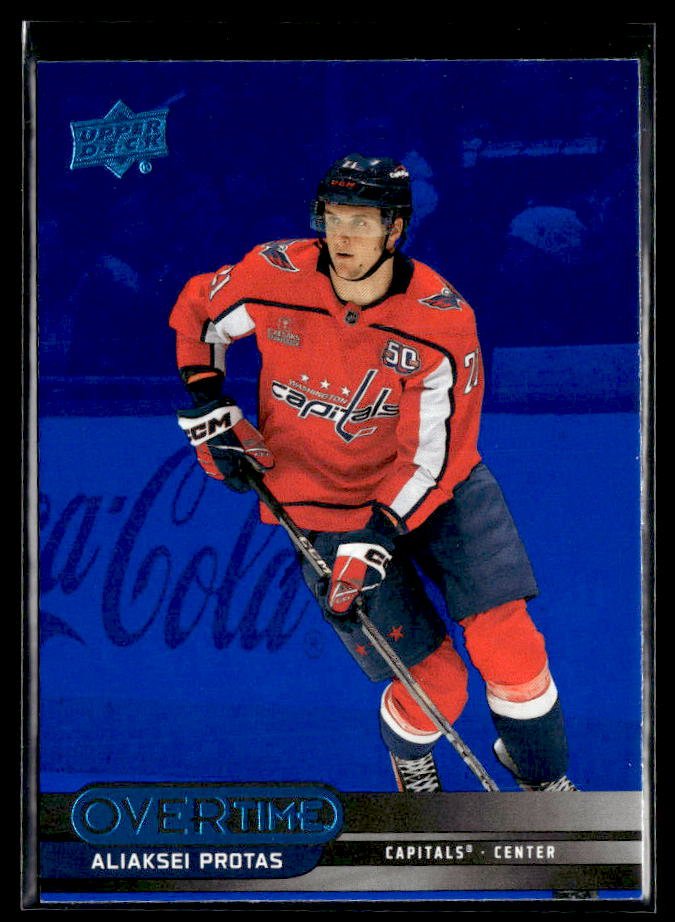 2025-26 Upper Deck Overtime Hockey Blue Foil #36 Aliaksei Protas