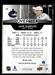 2025-26 Upper Deck Overtime Hockey Blue Foil #70 Jake DeBrusk (2)