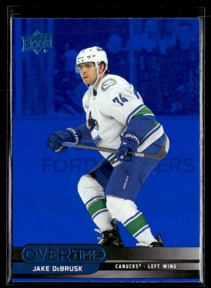 2025-26 Upper Deck Overtime Hockey Blue Foil #70 Jake DeBrusk