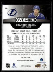 2025-26 Upper Deck Overtime Hockey Blue Foil #26 Brandon Hagel (2)