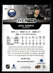 2025-26 Upper Deck Overtime Hockey Blue Foil #57 Josh Norris (2)