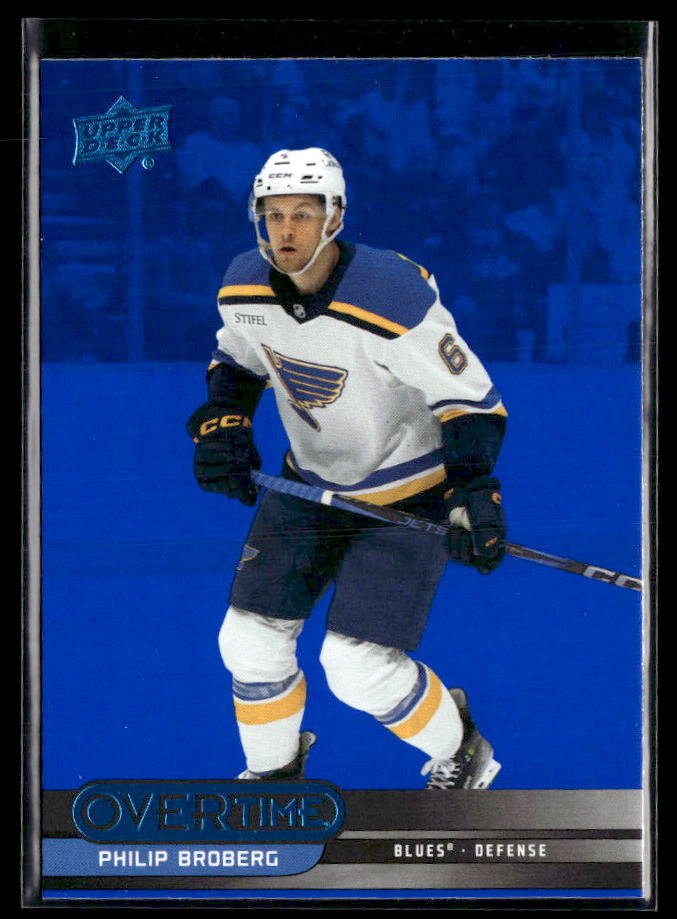 2025-26 Upper Deck Overtime Hockey Blue Foil #49 Philip Broberg