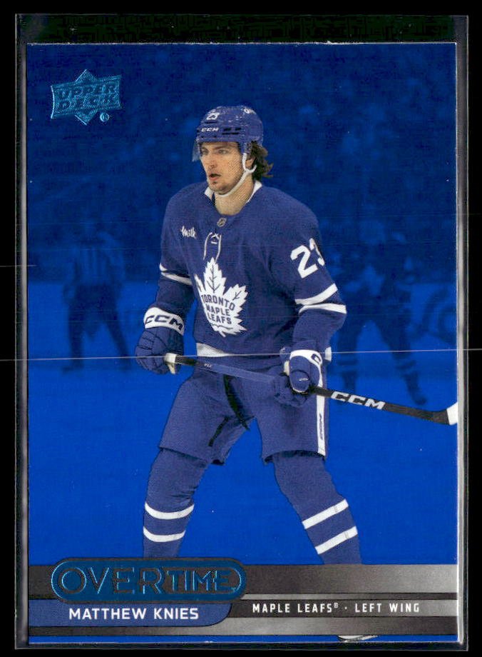 2025-26 Upper Deck Overtime Hockey Blue Foil #43 Matthew Knies