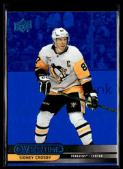 2025-26 Upper Deck Overtime Hockey Blue Foil #66 Sidney Crosby