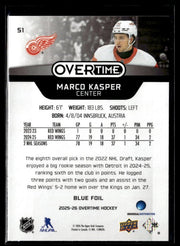 2025-26 Upper Deck Overtime Hockey Blue Foil #51 Marco Kasper (2)