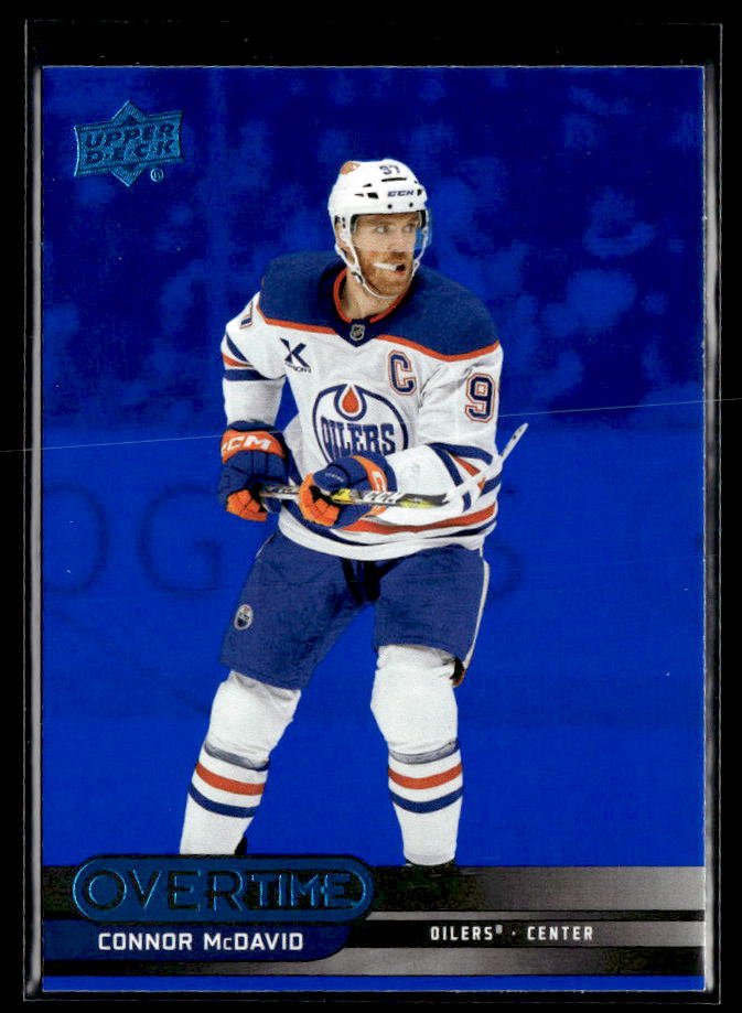 2025-26 Upper Deck Overtime Hockey Blue Foil #45 Connor McDavid